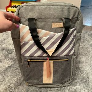 Denim grey diaper bag. New w tags.